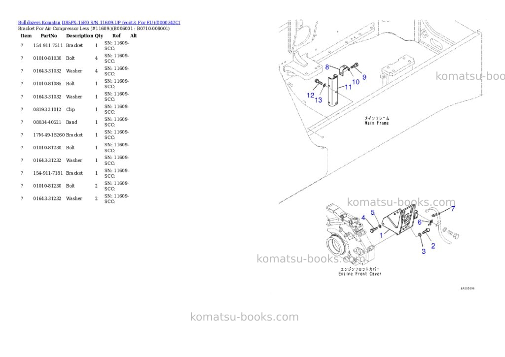 Komatsu d85px-15e0 s/n 11609-up ecot3, for eu Parts catalog cover Page 10 Komatsu d85px-15e0 s/n 11609-up ecot3, for eu Parts catalog cover Page 10