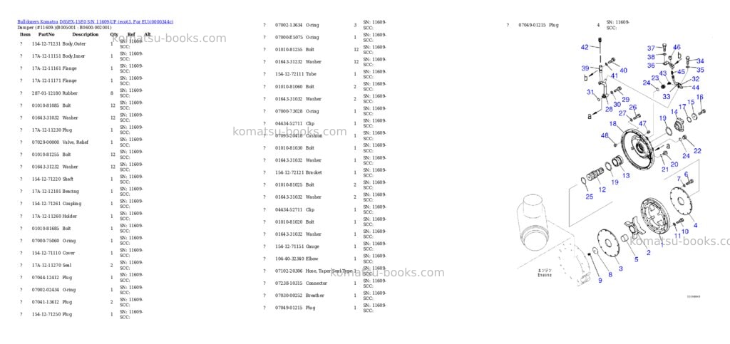 Komatsu d85ex-15e0 s/n 11609-up ecot3, for eu Parts catalog cover Page 4