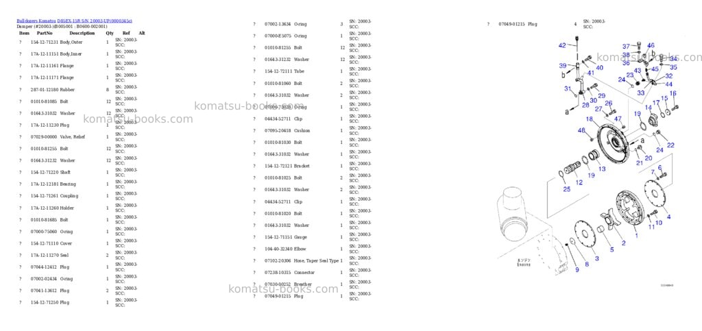Komatsu d85ex-15r s/n 20003-up Parts catalog cover Page 4