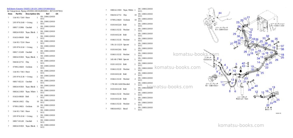 Komatsu d85ex-15r s/n 20003-up Parts catalog cover Page 7