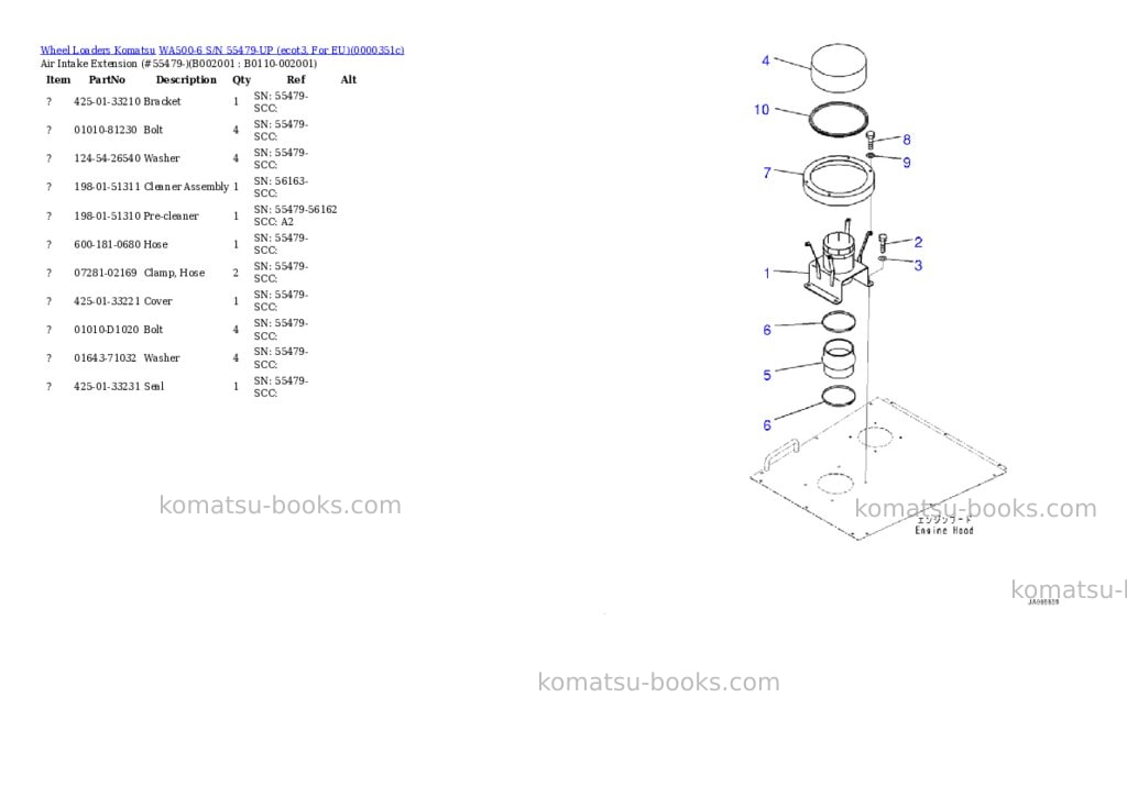 Komatsu WA500-6 S/N 55479-UP (ecot3, For EU) Parts catalog cover Page 2