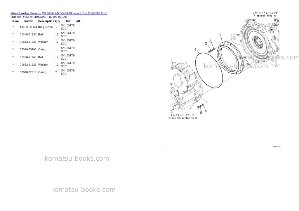 Komatsu WA500-6 S/N 55479-UP (ecot3, For EU) Parts catalog cover Page 5