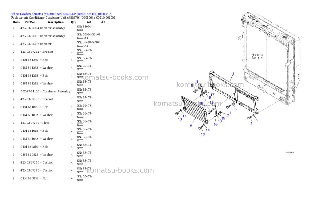 Komatsu WA500-6 S/N 55479-UP (ecot3, For EU) Parts catalog cover Page 9