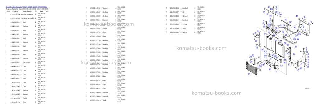 Komatsu wa500-6r s/n 60010-up Parts catalog cover Page 2