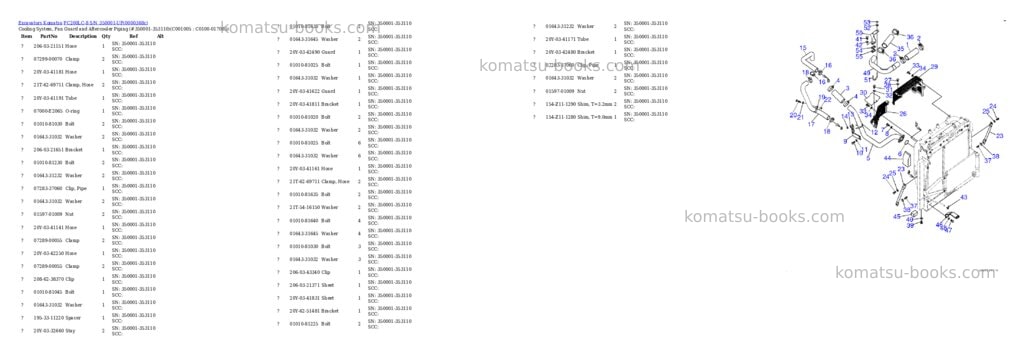 Komatsu pc200lc-8 s/n 350001-up Parts catalog cover Page 9 Komatsu pc200lc-8 s/n 350001-up Parts catalog cover Page 9