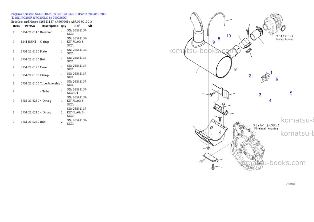Komatsu saa6d107e-1b s/n 26555744-up for pc200-8/pc200-8q1/pc200-jk-8n1/pc200lc-8/pc200lc-8n1/pc200lc-8q1 Parts catalog cover Page 6 Komatsu saa6d107e-1b s/n 26555744-up for pc200-8/pc200-8q1/pc200-jk-8n1/pc200lc-8/pc200lc-8n1/pc200lc-8q1 Parts catalog cover Page 6