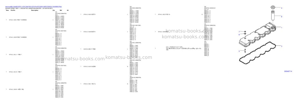 Komatsu SAA6D107E-1 S/N 26547615-UP (For PC228US-8/PC228USLC-8) Parts catalog cover Page 3