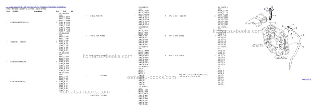Komatsu SAA6D107E-1 S/N 26547615-UP (For PC228US-8/PC228USLC-8) Parts catalog cover Page 8