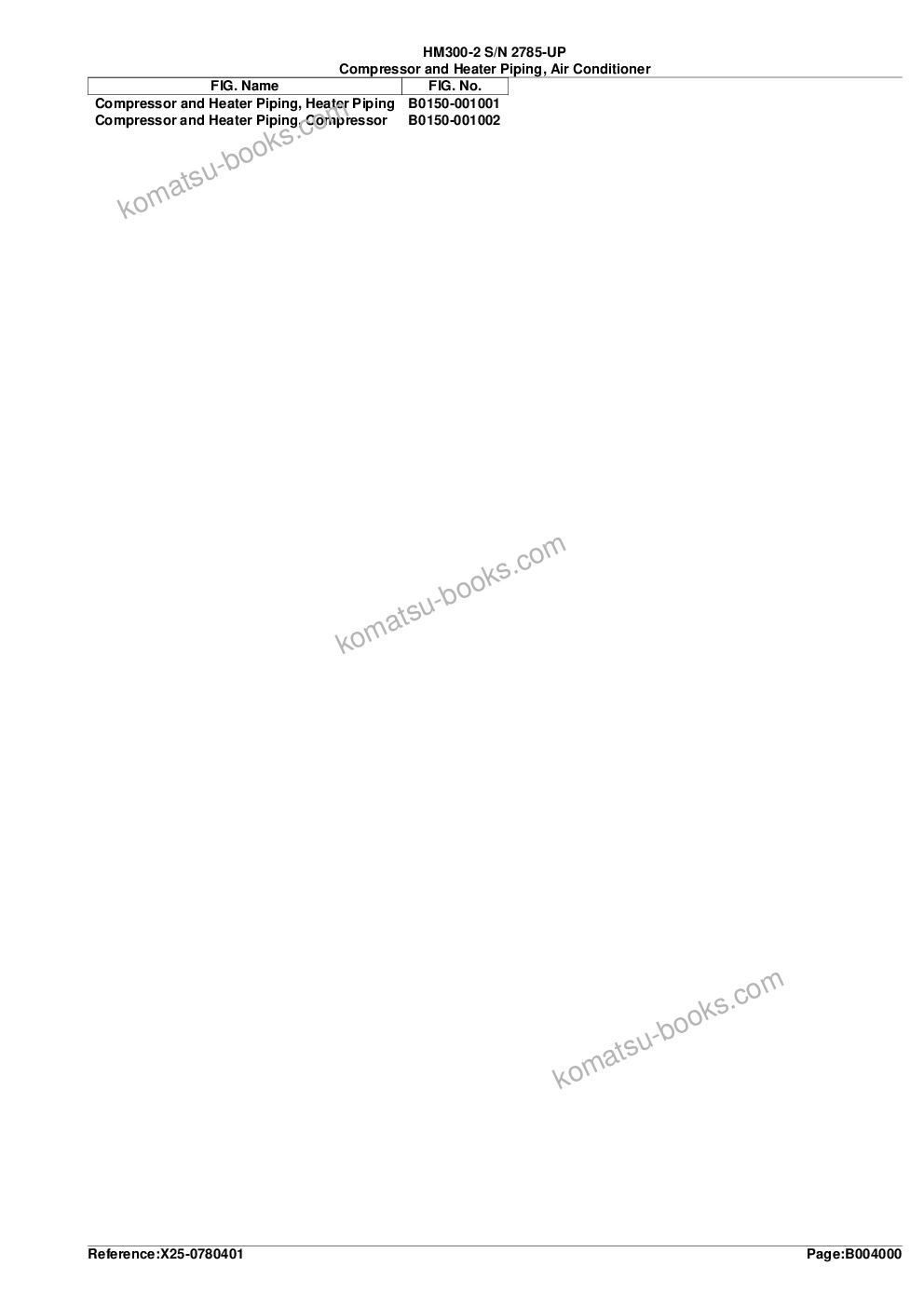 Komatsu hm300-2 s/n 2785-up Parts catalog cover Page 10