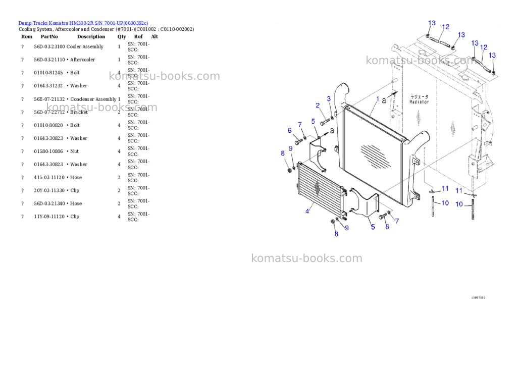 Komatsu hm300-2r s/n 7001-up Parts catalog cover Page 8