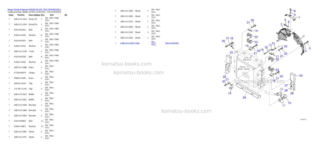 Komatsu hm300-2r s/n 7001-up Parts catalog cover Page 9