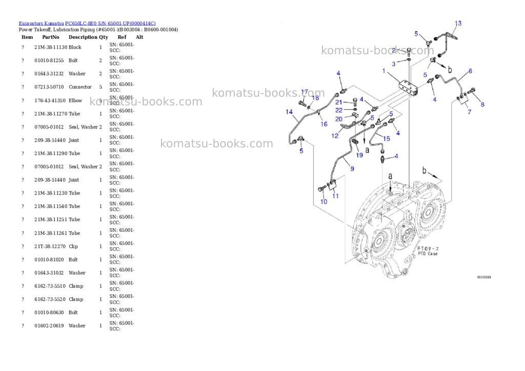 Komatsu pc650lc-8e0 s/n 65001-up Parts catalog cover Page 5