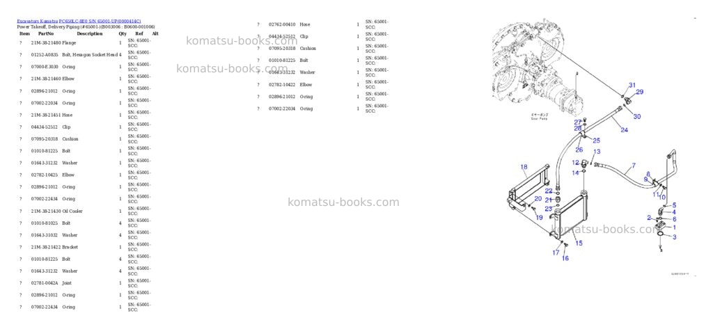 Komatsu pc650lc-8e0 s/n 65001-up Parts catalog cover Page 7