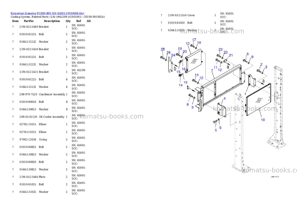 Komatsu pc600-8e0 s/n 65001-up Parts catalog cover Page 10