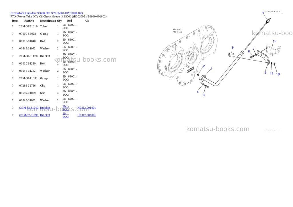 Komatsu pc600-8e0 s/n 65001-up Parts catalog cover Page 3