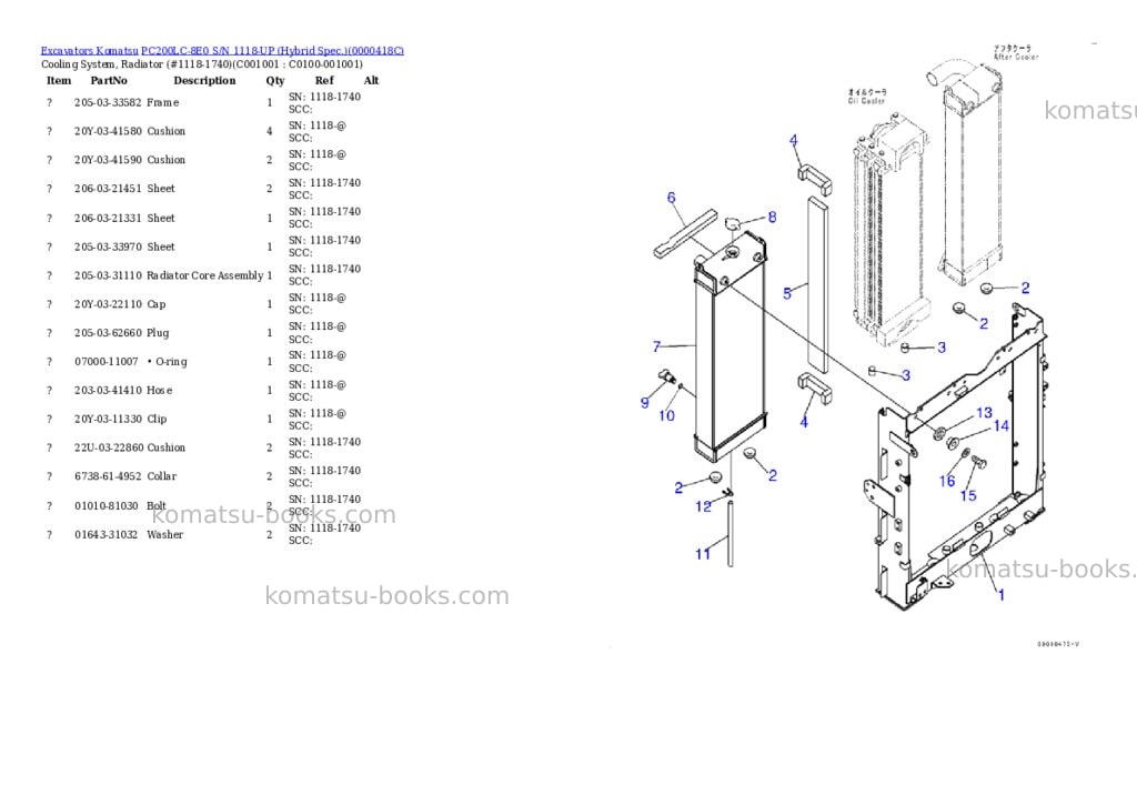 Komatsu pc200lc-8e0 s/n 1118-up hybrid spec. Parts catalog cover Page 6 Komatsu pc200lc-8e0 s/n 1118-up hybrid spec. Parts catalog cover Page 6