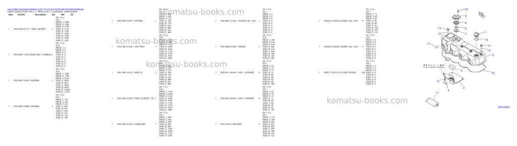 Komatsu 4D94LE-2 S/N 1713-UP (For D21PL-8/D21PL-8E0) Parts catalog cover Page 4 Komatsu 4D94LE-2 S/N 1713-UP (For D21PL-8/D21PL-8E0) Parts catalog cover Page 4