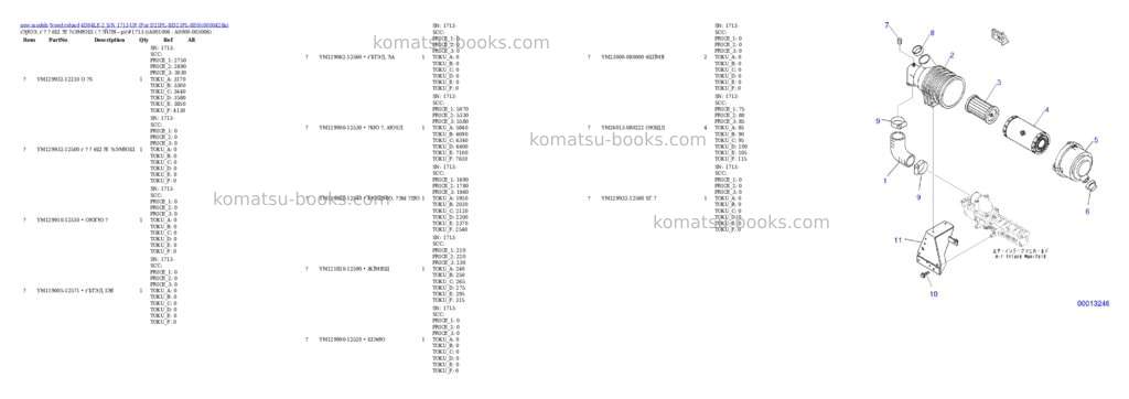 Komatsu 4D94LE-2 S/N 1713-UP (For D21PL-8/D21PL-8E0) Parts catalog cover Page 6 Komatsu 4D94LE-2 S/N 1713-UP (For D21PL-8/D21PL-8E0) Parts catalog cover Page 6