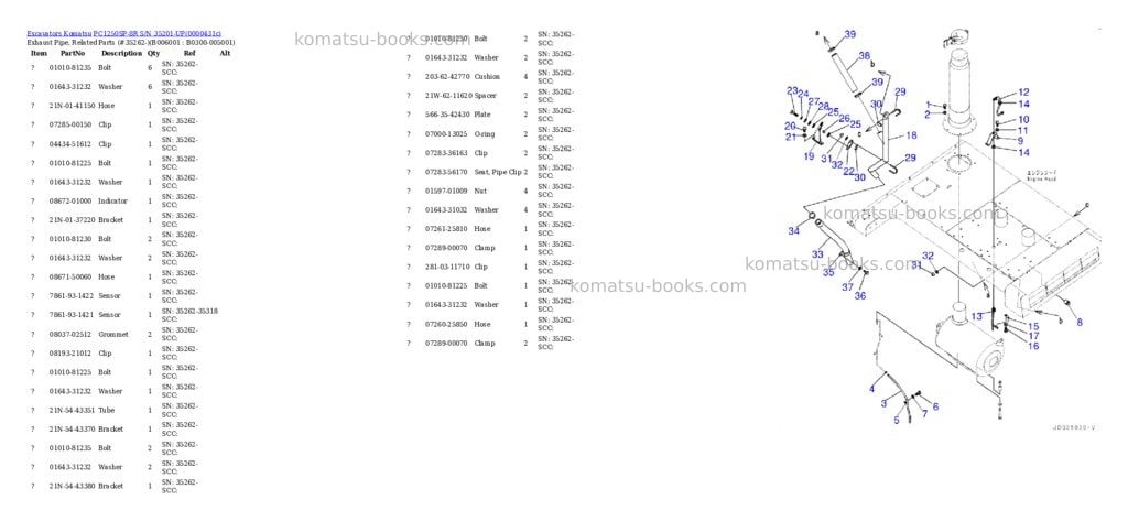 Komatsu pc1250sp-8r s/n 35201-up Parts catalog cover Page 7
