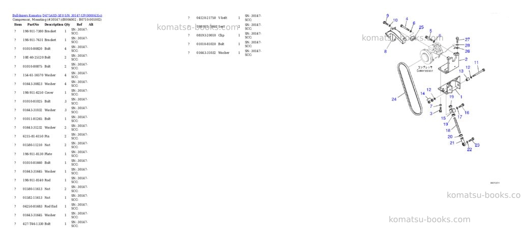 Komatsu d475asd-5e0 s/n 30147-up Parts catalog cover Page 4