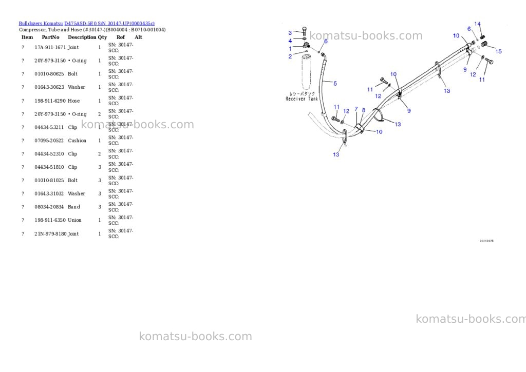 Komatsu d475asd-5e0 s/n 30147-up Parts catalog cover Page 6