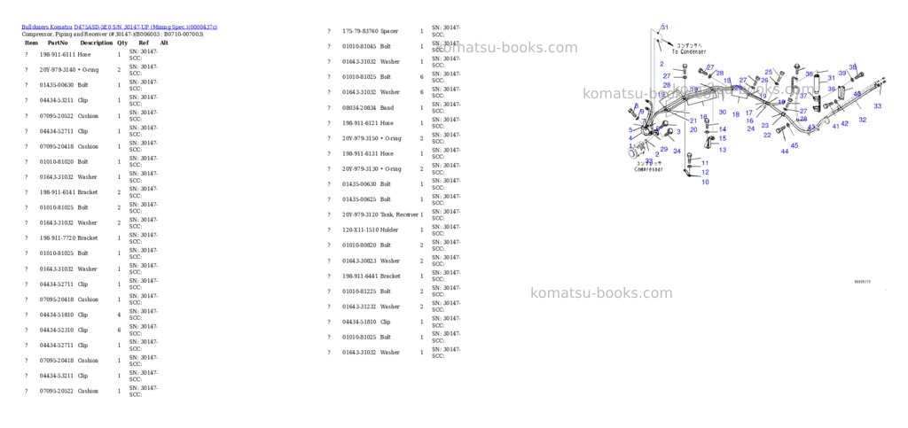 Komatsu D475ASD-5E0 S/N 30147-UP (Mining Spec.) Parts catalog cover Page 10 Komatsu D475ASD-5E0 S/N 30147-UP (Mining Spec.) Parts catalog cover Page 10