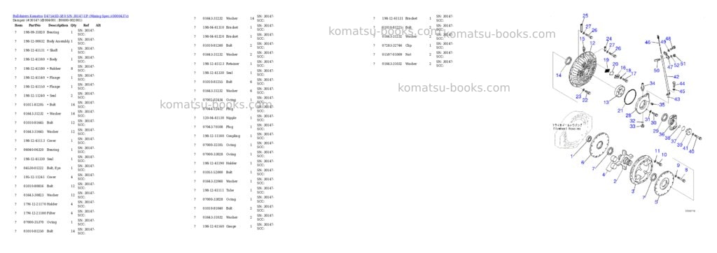 Komatsu D475ASD-5E0 S/N 30147-UP (Mining Spec.) Parts catalog cover Page 3 Komatsu D475ASD-5E0 S/N 30147-UP (Mining Spec.) Parts catalog cover Page 3