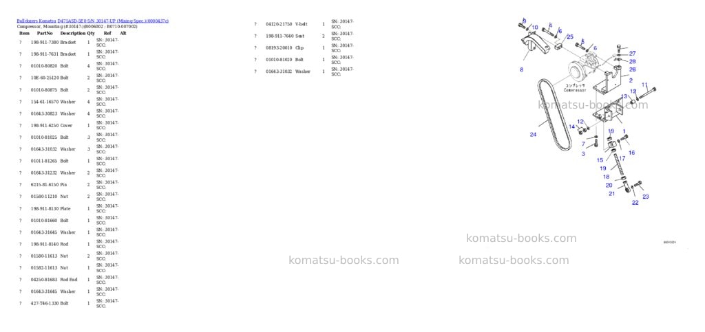 Komatsu D475ASD-5E0 S/N 30147-UP (Mining Spec.) Parts catalog cover Page 9 Komatsu D475ASD-5E0 S/N 30147-UP (Mining Spec.) Parts catalog cover Page 9