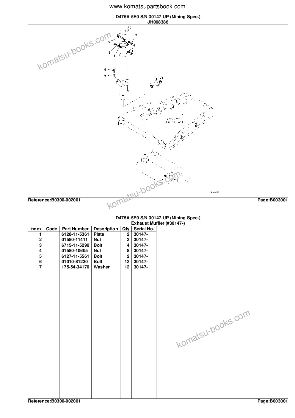 Komatsu D475A-5E0 S/N 30147-UP (Mining Spec.) Parts catalog cover Page 8 Komatsu D475A-5E0 S/N 30147-UP (Mining Spec.) Parts catalog cover Page 8