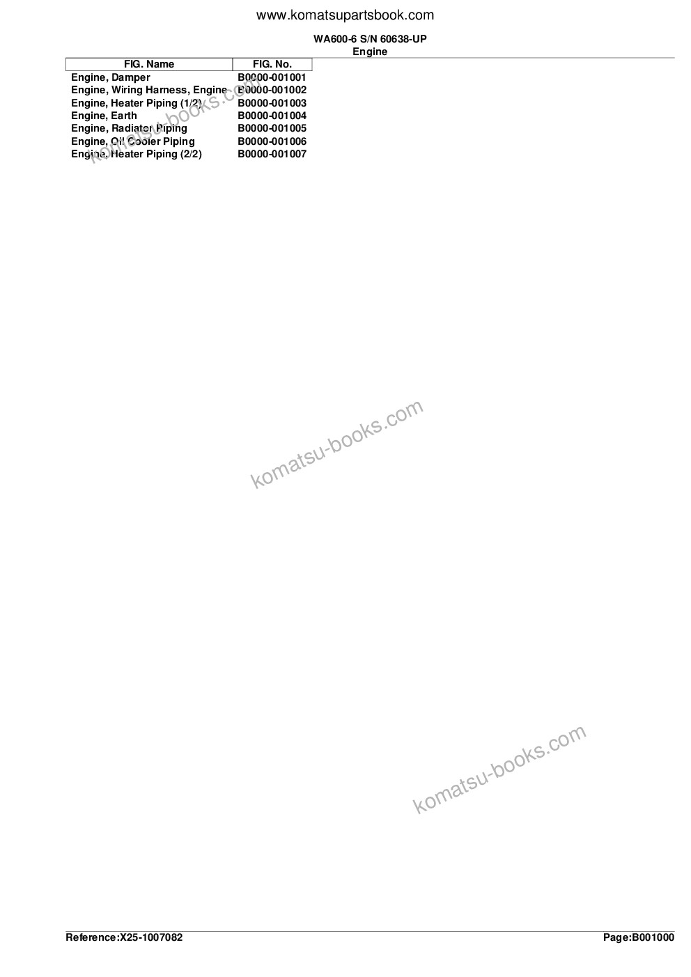 Komatsu wa600-6 s/n 60638-up Parts catalog cover Page 3