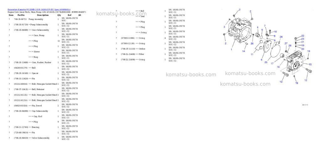 Komatsu PC35MR-3 S/N 16595-UP (EU Spec.) Parts catalog cover Page 9 Komatsu PC35MR-3 S/N 16595-UP (EU Spec.) Parts catalog cover Page 9