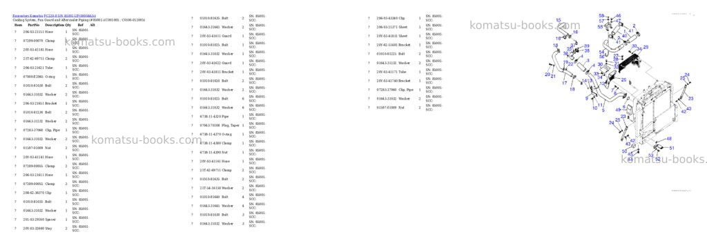 Komatsu pc220-8 s/n 85001-up Parts catalog cover Page 9