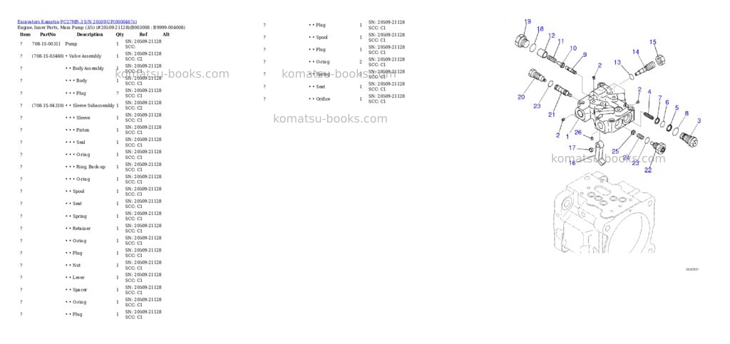Komatsu pc27mr-3 s/n 20509-up Parts catalog cover Page 9 Komatsu pc27mr-3 s/n 20509-up Parts catalog cover Page 9