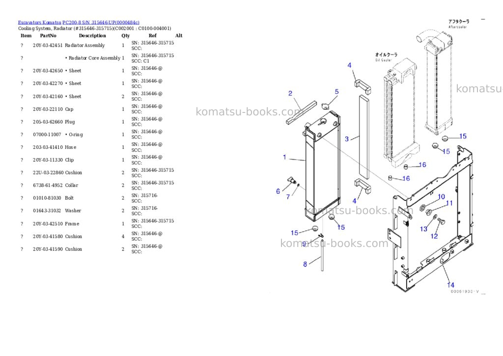 Komatsu pc200-8 s/n 315646-up Parts catalog cover Page 10 Komatsu pc200-8 s/n 315646-up Parts catalog cover Page 10