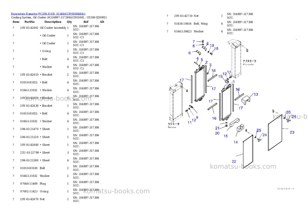 Komatsu pc200-8 s/n 315646-up Parts catalog cover Page 6 Komatsu pc200-8 s/n 315646-up Parts catalog cover Page 6