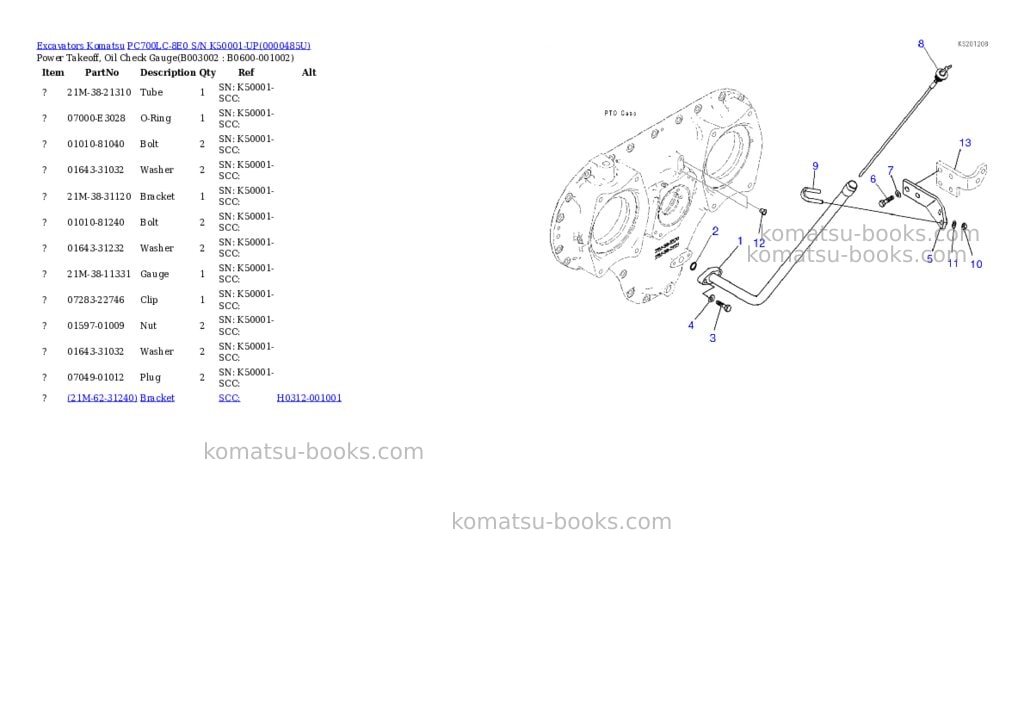Komatsu pc700lc-8e0 s/n k50001-up Parts catalog cover Page 3 Komatsu pc700lc-8e0 s/n k50001-up Parts catalog cover Page 3