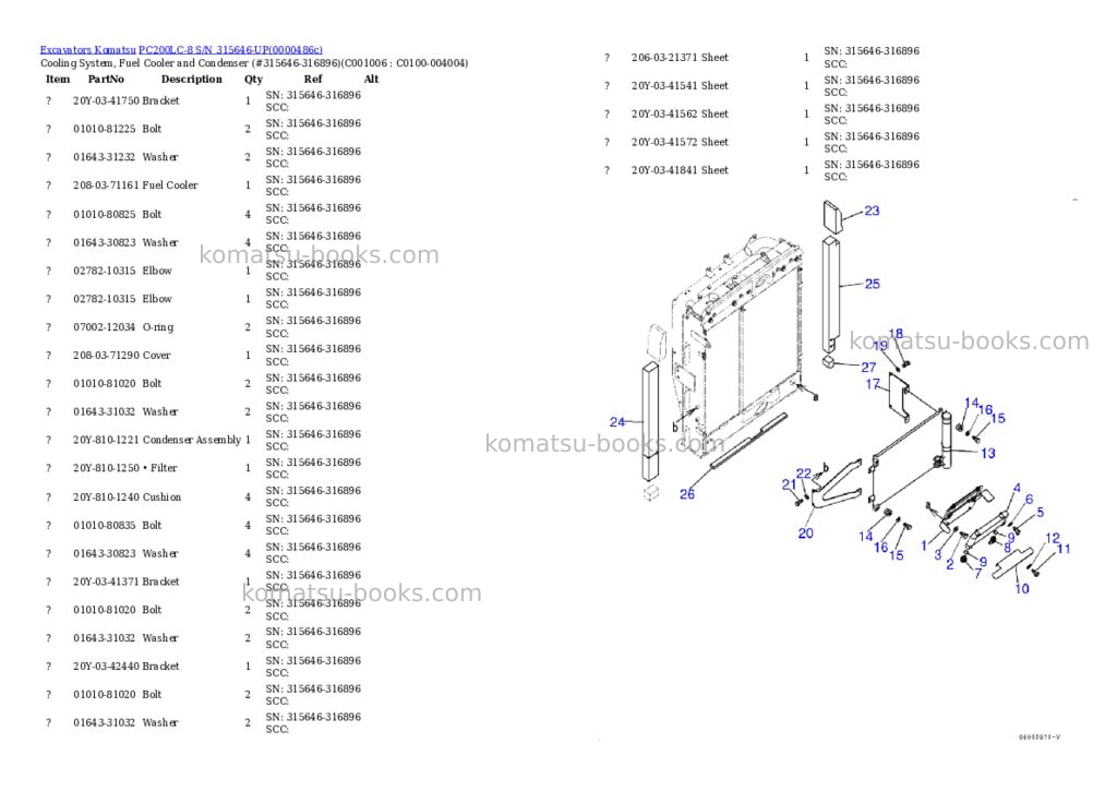 Komatsu pc200lc-8 s/n 315646-up Parts catalog cover Page 10 Komatsu pc200lc-8 s/n 315646-up Parts catalog cover Page 10