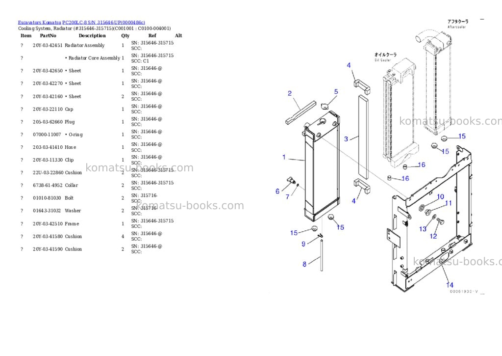 Komatsu pc200lc-8 s/n 315646-up Parts catalog cover Page 5 Komatsu pc200lc-8 s/n 315646-up Parts catalog cover Page 5
