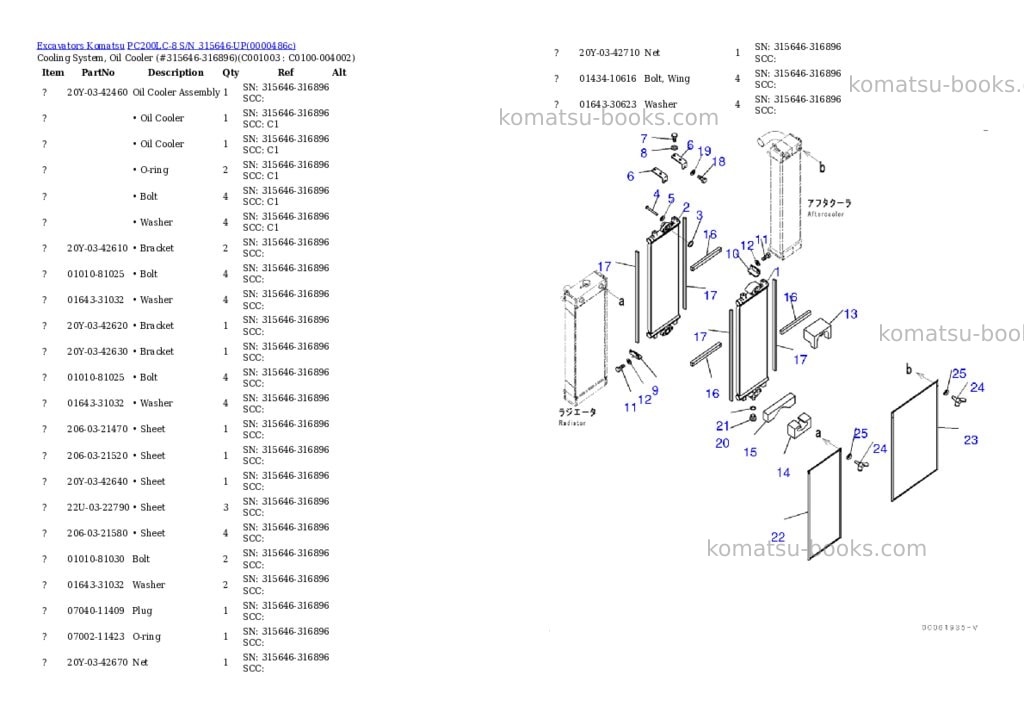 Komatsu pc200lc-8 s/n 315646-up Parts catalog cover Page 7 Komatsu pc200lc-8 s/n 315646-up Parts catalog cover Page 7