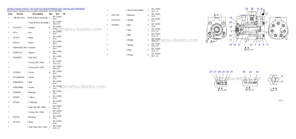 Komatsu gd655-5 s/n 55047-up china komtrax spec chassisi only Parts catalog cover Page 6 Komatsu gd655-5 s/n 55047-up china komtrax spec chassisi only Parts catalog cover Page 6