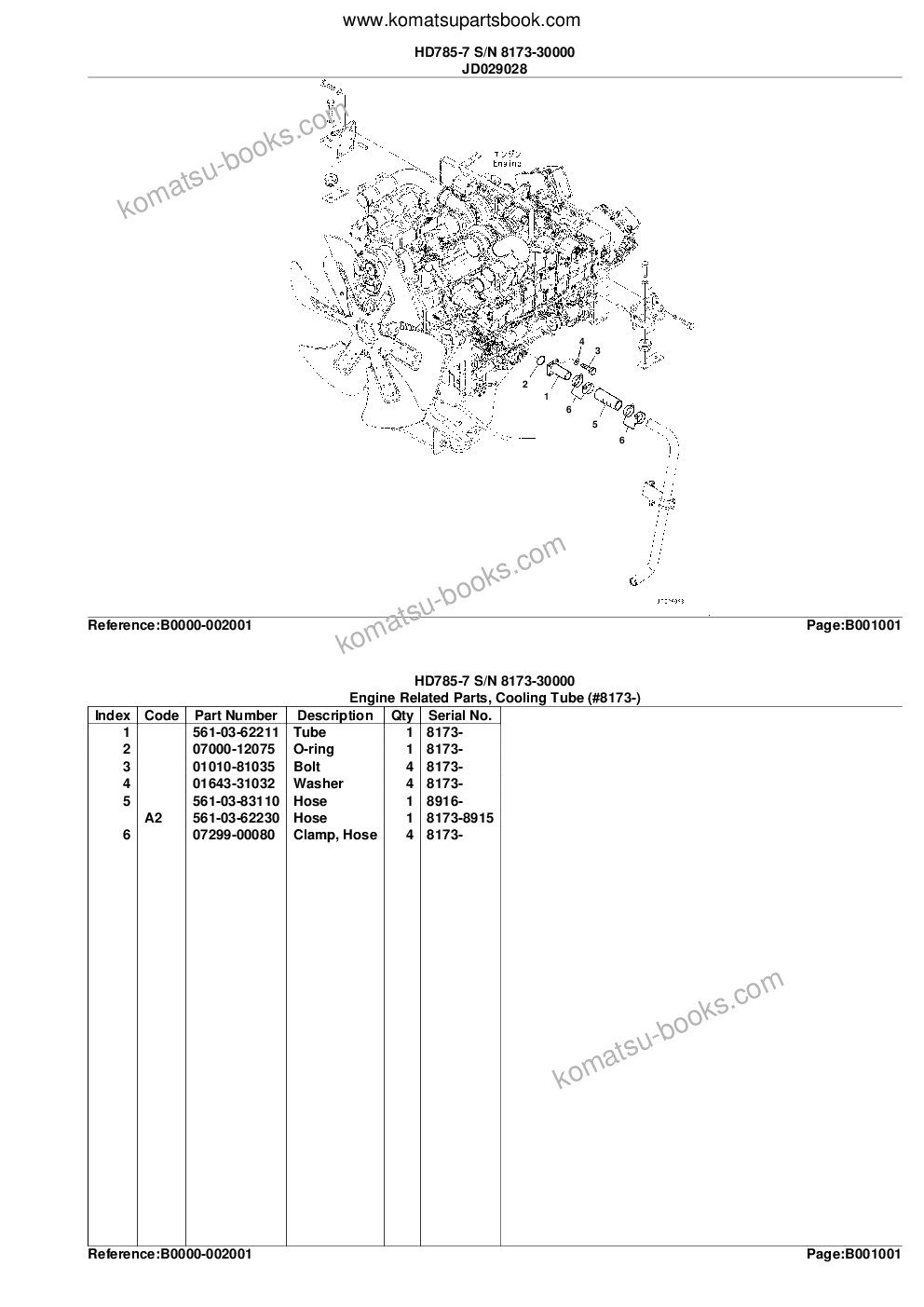 Komatsu hd785-7 s/n 8173-up Parts catalog cover Page 4