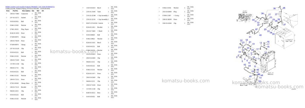 Komatsu br580jg-1 s/n 1034-up Parts catalog cover Page 7 Komatsu br580jg-1 s/n 1034-up Parts catalog cover Page 7