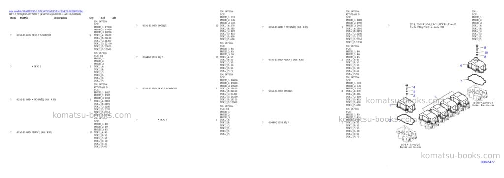 Komatsu SAA6D125E-5 S/N 567555-UP (For WA470-6) Parts catalog cover Page 2