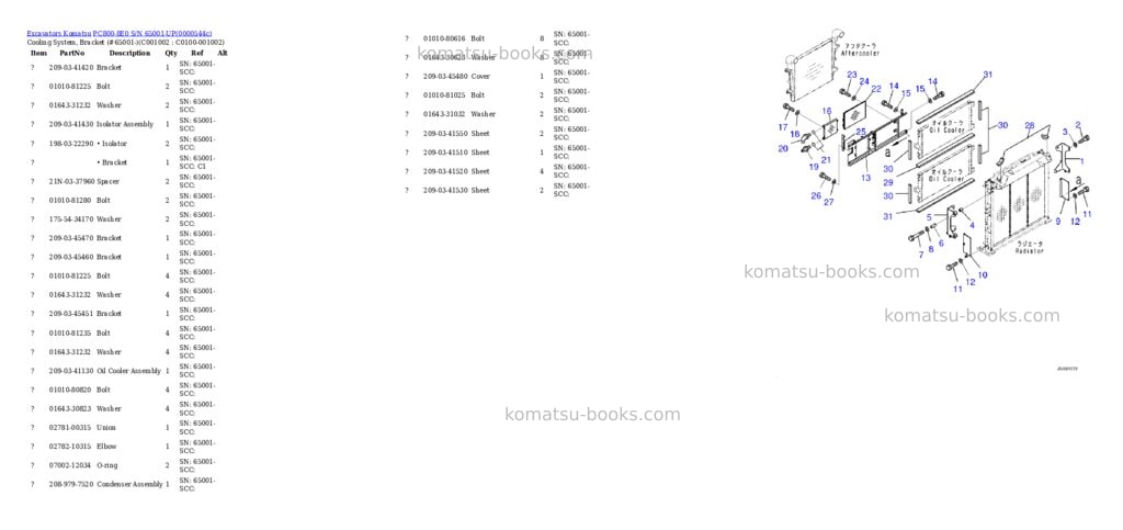 Komatsu pc800-8e0 s/n 65001-up Parts catalog cover Page 10