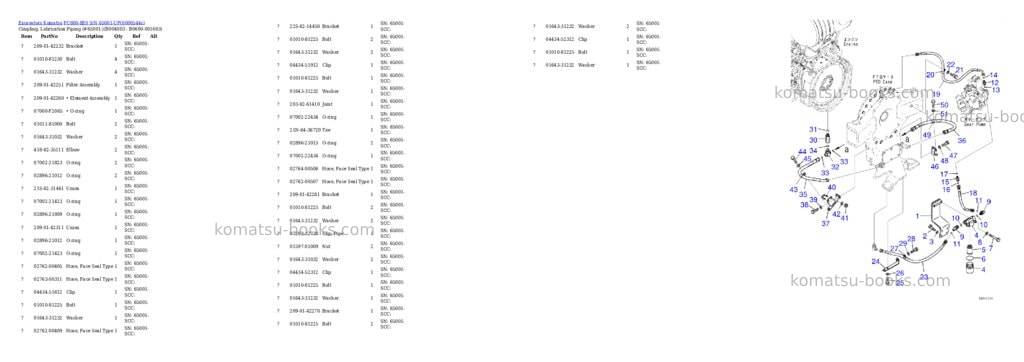 Komatsu pc800-8e0 s/n 65001-up Parts catalog cover Page 8