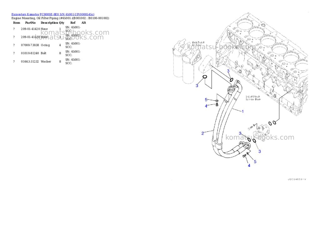 Komatsu pc800se-8e0 s/n 65001-up Parts catalog cover Komatsu pc800se-8e0 s/n 65001-up Parts catalog cover