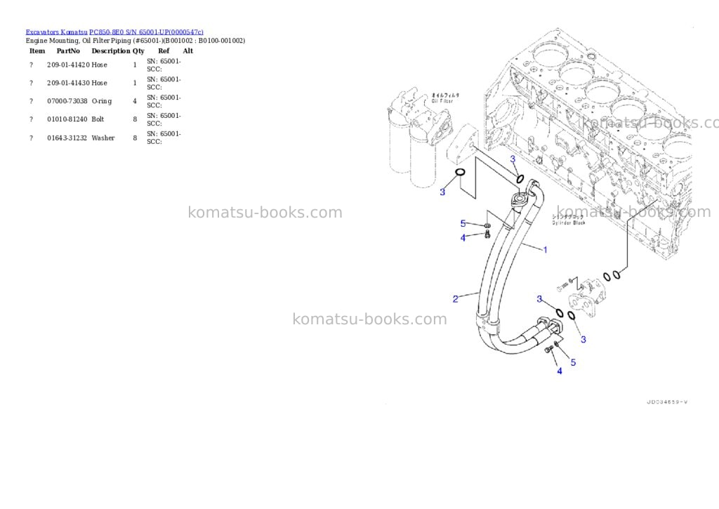 Komatsu pc850-8e0 s/n 65001-up Parts catalog cover Komatsu pc850-8e0 s/n 65001-up Parts catalog cover