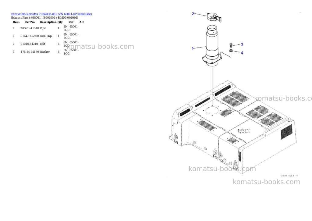 Komatsu pc850se-8e0 s/n 65001-up Parts catalog cover Page 5 Komatsu pc850se-8e0 s/n 65001-up Parts catalog cover Page 5