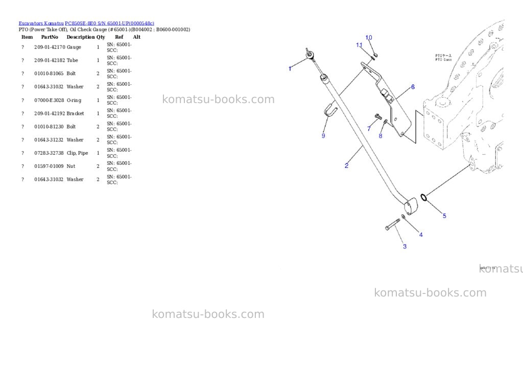 Komatsu pc850se-8e0 s/n 65001-up Parts catalog cover Page 7 Komatsu pc850se-8e0 s/n 65001-up Parts catalog cover Page 7