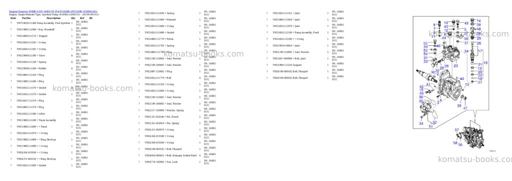 Komatsu 4d88e-6 s/n 14803-up for pc45mr-3/pc55mr-3 Parts catalog cover Page 10 Komatsu 4d88e-6 s/n 14803-up for pc45mr-3/pc55mr-3 Parts catalog cover Page 10